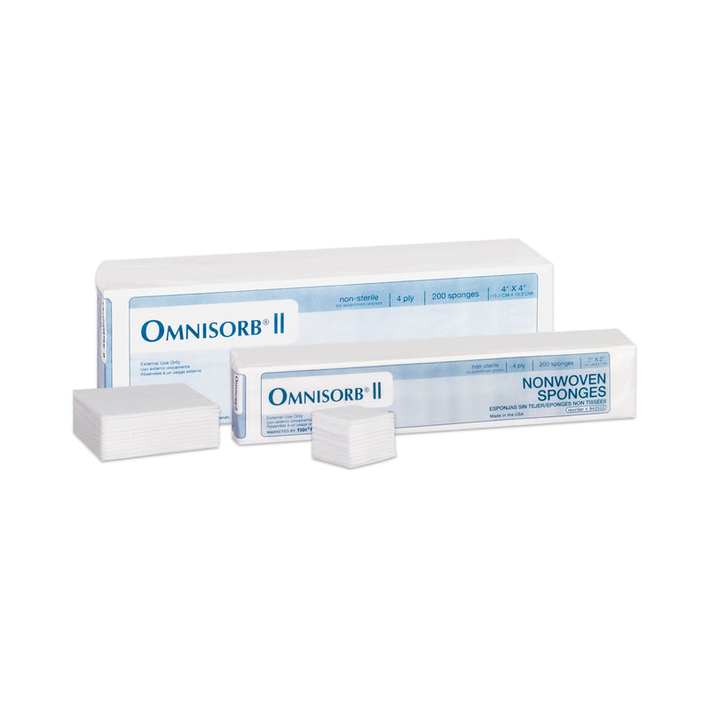 Omnisorb® Nonsterile Nonwoven Sponge, 4 X 4 Inch, Sold As 2000/Case Tidi 942044