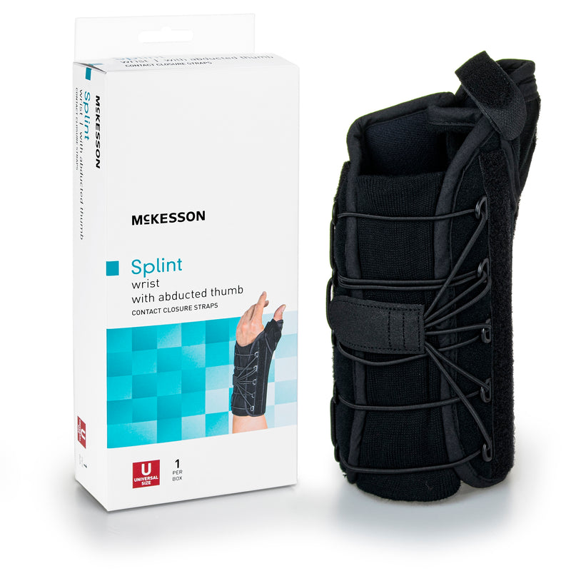 Mckesson Left Wrist Splint With Abducted Thumb, One Size Fits Most, Sold As 1/Each Mckesson 155-81-87490