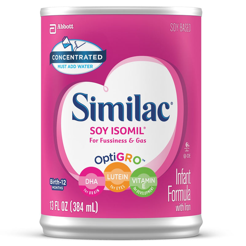 Similac® Soy Isomil® For Fussiness And Gas Infant Formula, 13 Oz. Can, Sold As 1/Each Abbott 56975