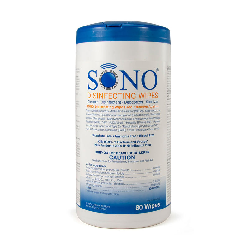 Sono® Premoistened Surface Disinfectant Cleaner Wipes, 80Ct, Sold As 6/Box Advanced Sono4032