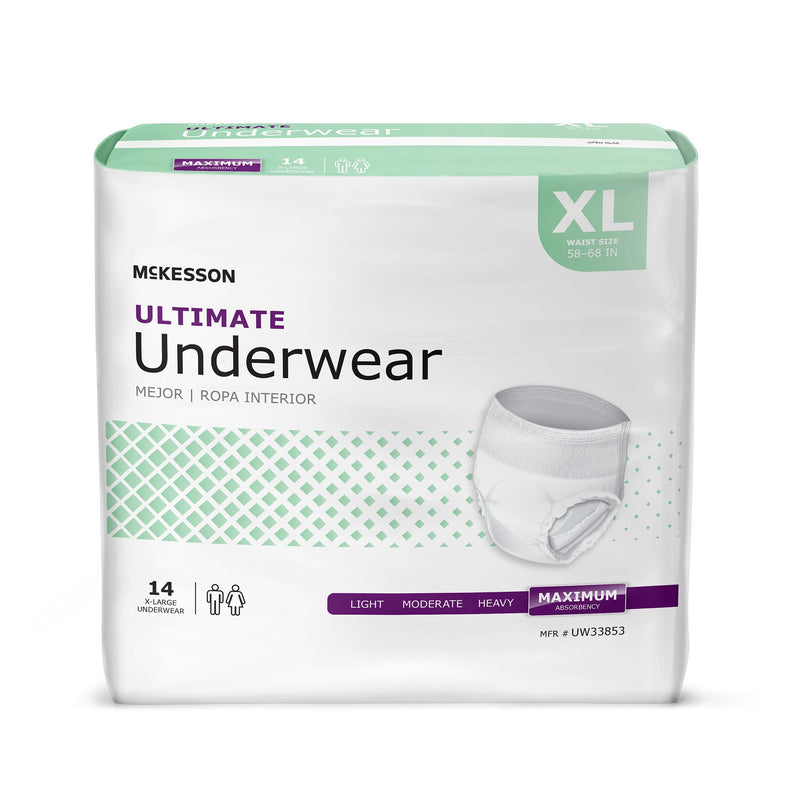 Mckesson Ultimate Maximum Absorbent Underwear, Extra Large, Sold As 56/Case Mckesson Uw33853