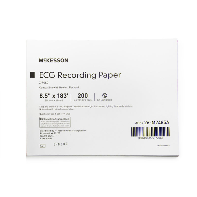Mckesson Thermal Ecg Recording Paper, 8.5In. X 183Ft., Sold As 200/Pack Mckesson 26-M2485A