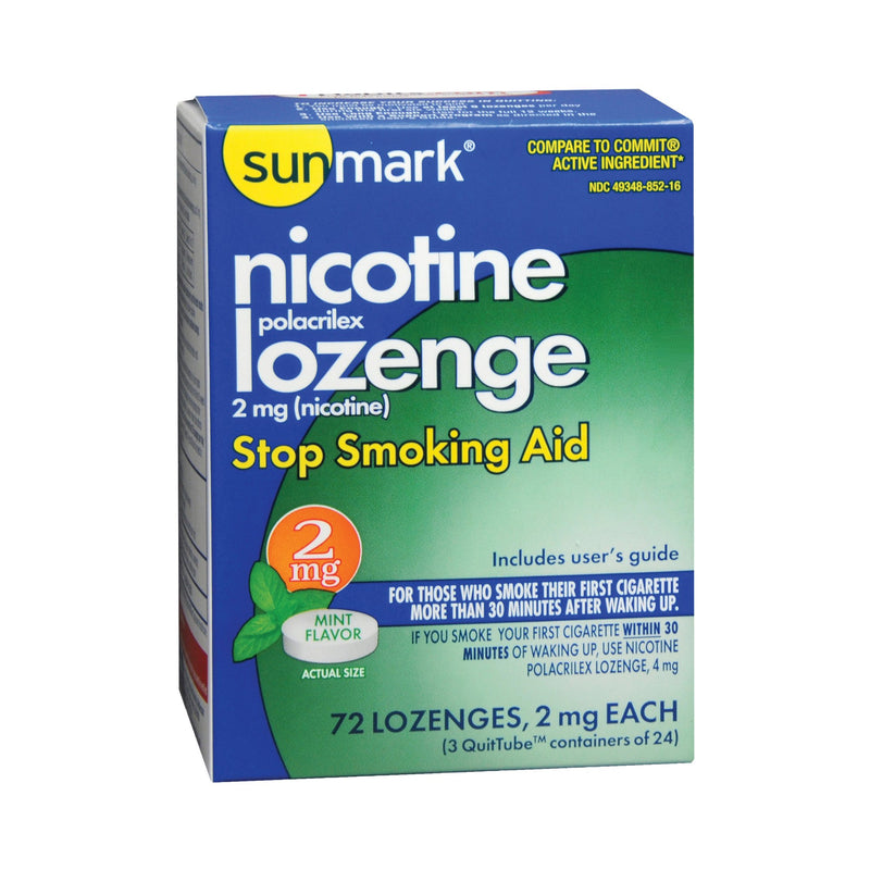 Sunmark® 2 Mg Nicotine Polacrilex Stop Smoking Aid, Sold As 72/Pack Mckesson 49348085216