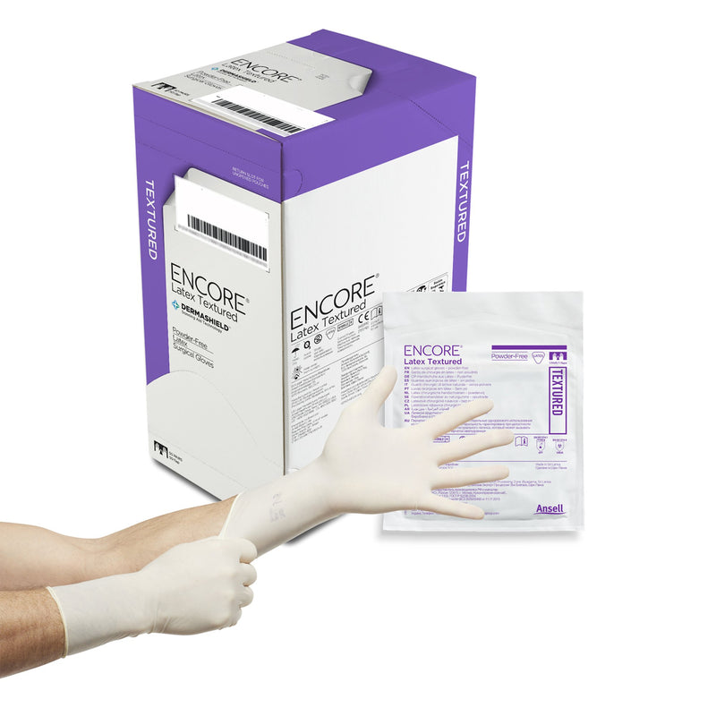 Encore® Latex Textured Surgical Glove, Size 7, Ivory, Sold As 1/Pair Ansell 5785003