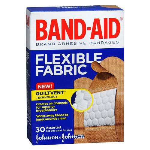 Band-Aid® Flexible Fabric Tan Adhesive Strip, Assorted Sizes, Sold As 1/Box J 08137004430