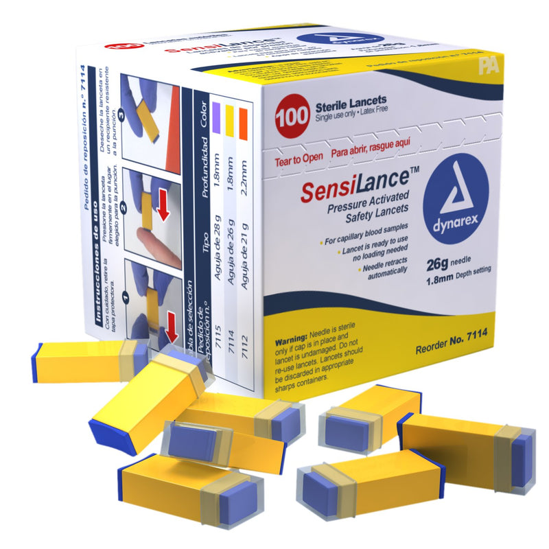 Sensilance™ Safety Lancet, Sold As 100/Box Dynarex 7114
