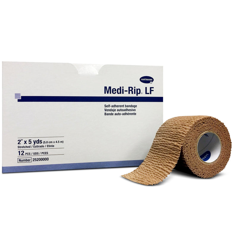 Medi-Rip® Self-Adherent Closure Cohesive Bandage, 2 Inch X 5 Yard, Sold As 96/Case Hartmann 25200000