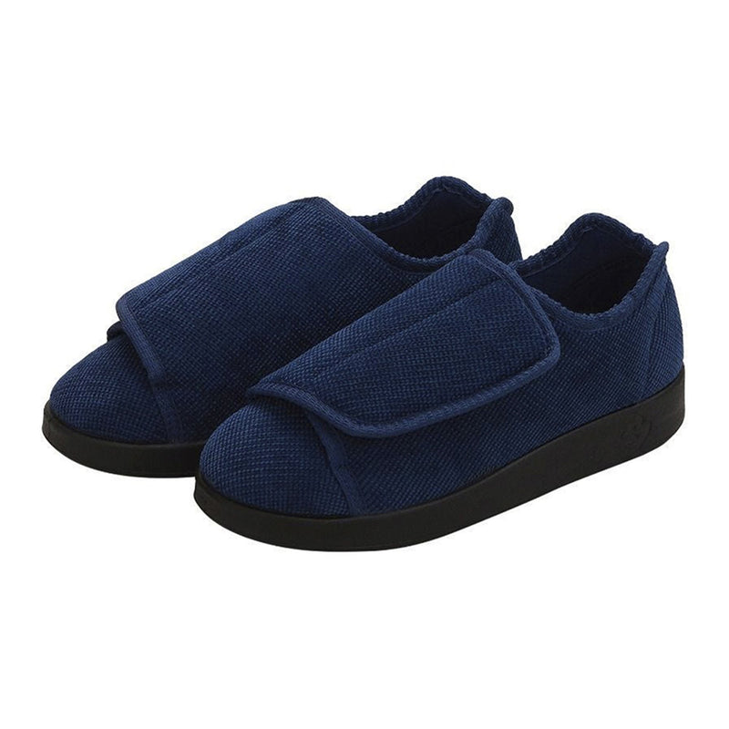 Silverts® Women'S Double Extra Wide Easy Closure Slippers, Navy Blue, Size 7, Sold As 1/Pair Silverts Sv15100_Svnvb_7