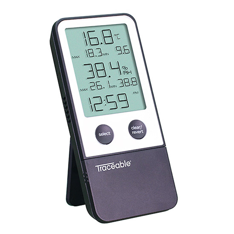 Traceable® Digital Thermometer / Hygrometer For Use With Hoods, Storerooms, Clean Rooms, Incubators, Drying Chambers And Environme, Sold As 1/Each Col