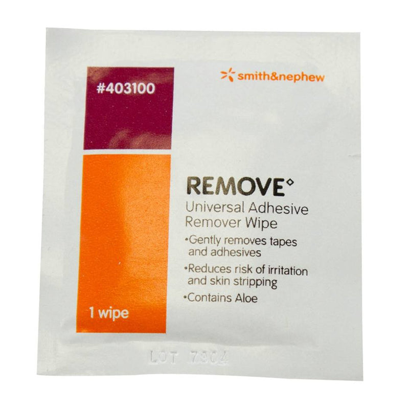 Remove™ Adhesive Remover, 2½ X 2½ Inch Wipe, Sold As 1/Each Smith 403100