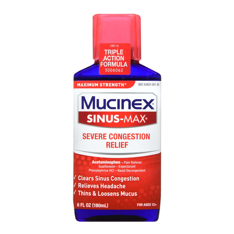 Mucinex® Severe Sinus Acetaminophen / Guaifenesin / Phenylephrine Cold And Sinus Relief, Sold As 1/Each Reckitt 63824026166