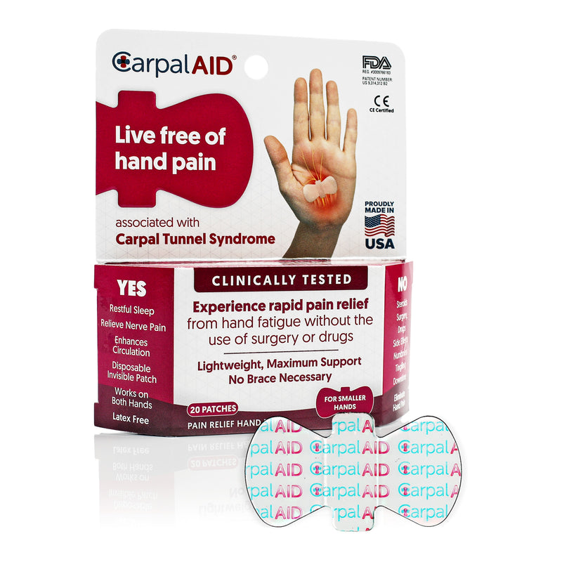 Carpalaid® Patch Hand-Based Carpal Tunnel Support, Large, Sold As 960/Case Carpal Lg20Pk