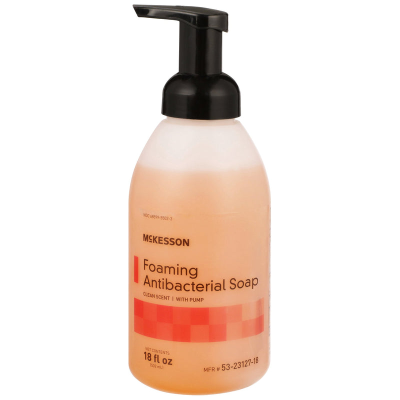Mckesson Clean Scent Foaming Antibacterial Soap, 18 Oz. Pump Bottle, Sold As 1/Each Mckesson 53-23127-18