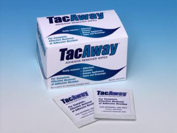 Tacaway Adhesive Remover, 2-5/8 X 2-7/8 Wipe, Sold As 50/Box Torbot Ms408-W
