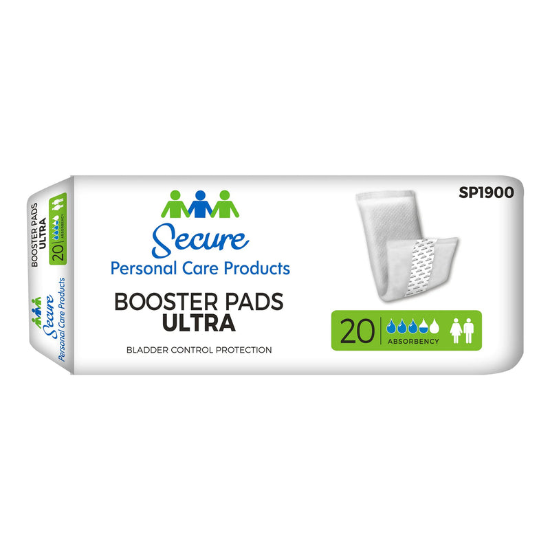 Secure Booster Pad Ultra Moderate Extra Incontinence Booster Pad, 13-Inch Length, Sold As 180/Case Secure Sp1900