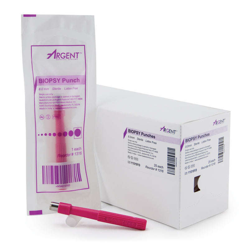 Mckesson Argent™ Disposable Biopsy Punches, 8.0 Mm, Sold As 1/Each Mckesson 16-1316