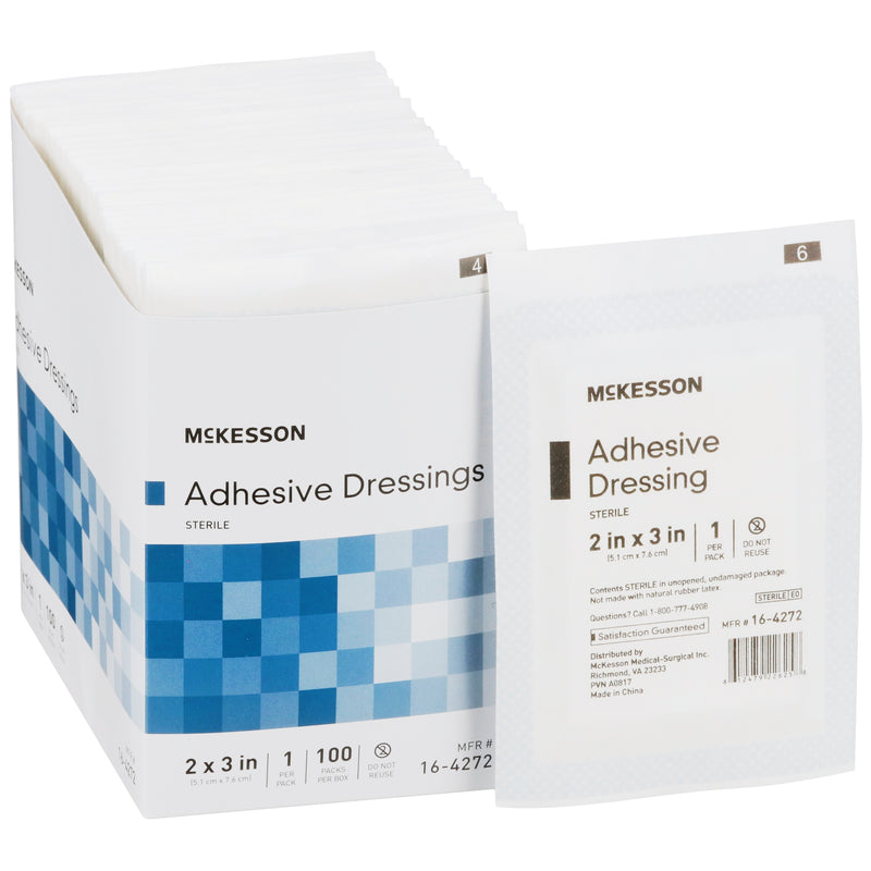 Mckesson White Adhesive Dressing, 2 X 3 Inch, Sold As 1/Each Mckesson 16-4272