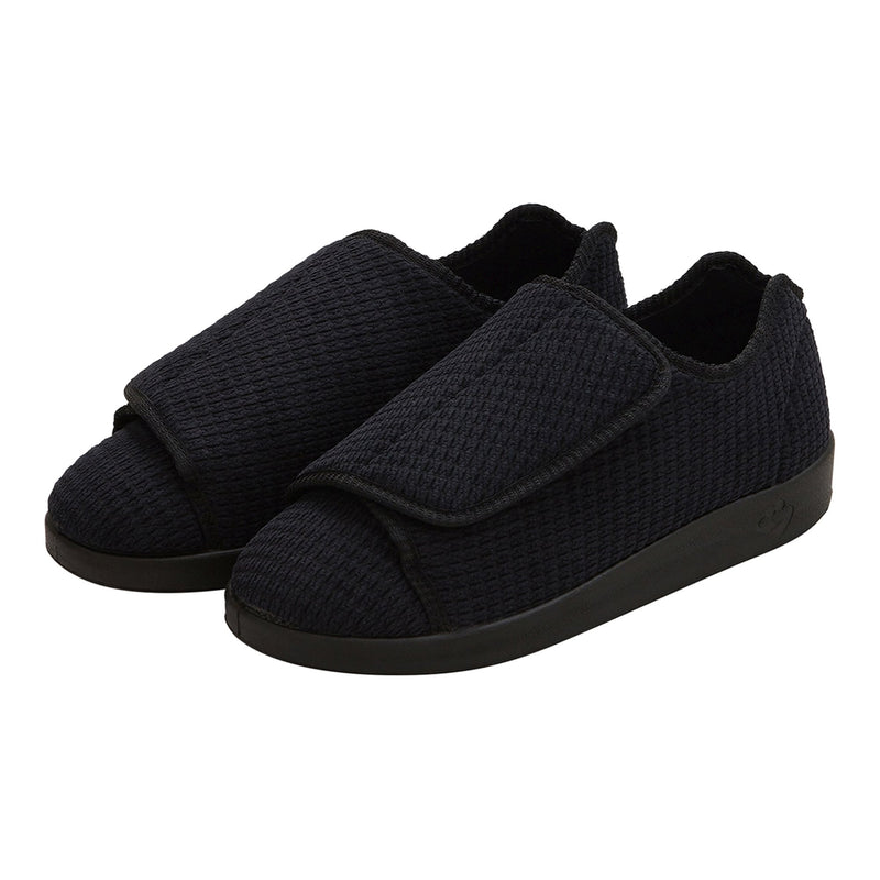 Silverts® Men'S Double Extra Wide Slip Resistant Slippers, Black, Size 12, Sold As 1/Pair Silverts Sv55105_Svbcb_12