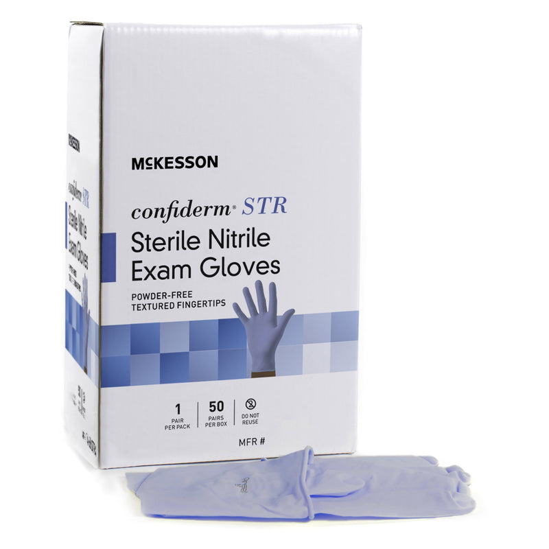 Mckesson Confiderm® Str Nitrile Exam Glove, Extra Large, Blue, Sold As 200/Case Mckesson 14-6Nstr8