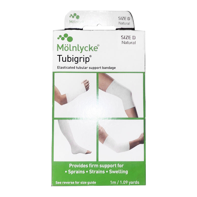 Tubigrip® Pull On Elastic Tubular Support Bandage, 1 Meter, Size D, Sold As 12/Box Molnlycke 1522