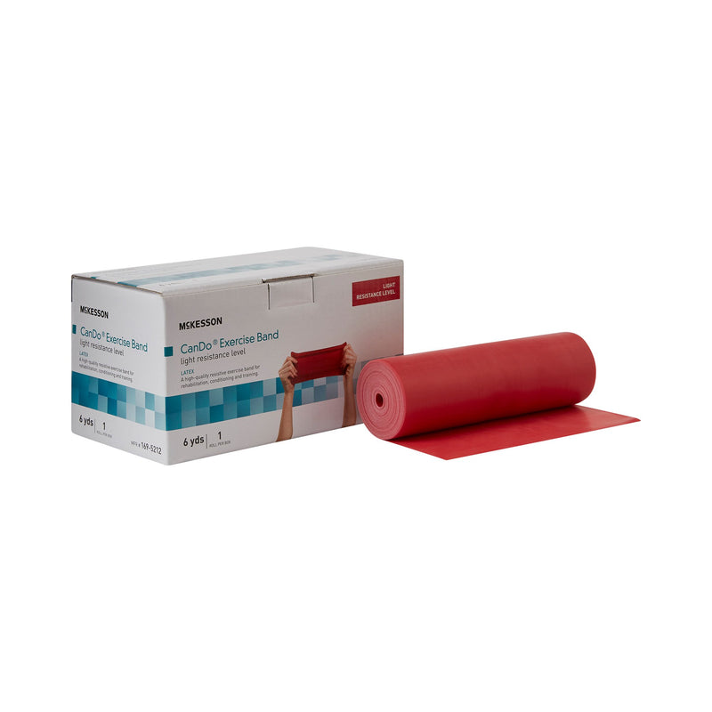Mckesson Exercise Resistance Band, Red, 5 Inch X 6 Yard, Light Resistance, Sold As 1/Each Mckesson 169-5212