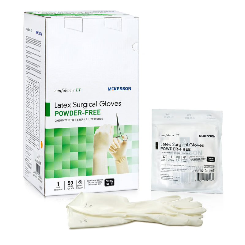 Confiderm® Lt Latex Surgical Glove, Size 6, Ivory, Sold As 200/Case Mckesson 14-31060