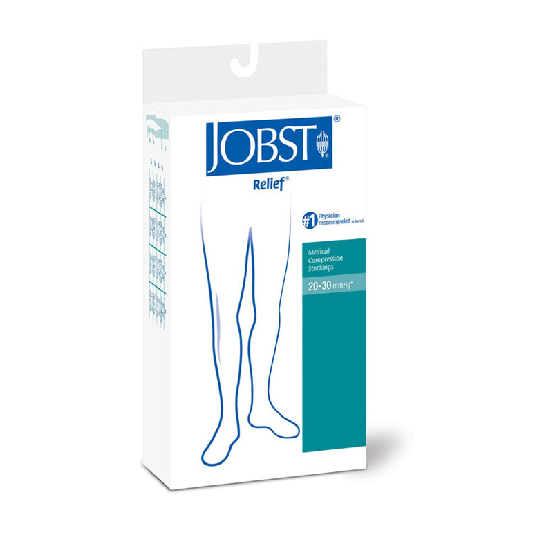 COMPRESSION STOCKING JOBST® RELIEF® THIGH HIGH LARGE BEIGE OPEN TOE, SOLD AS 1/EACH, BSN 7804402