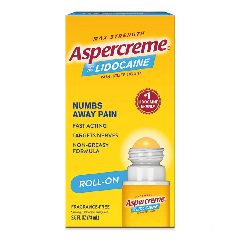 Aspercreme With 4% Lidocaine Pain Relief Liquid, Fragrance-Free, Sold As 1/Each Sanofi 04116705810