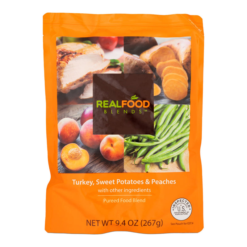 Real Food Blends™ Turkey, Sweet Potatoes & Peaches Pureed Food Blend For Tube Feeding, 9.4-Ounce Pouch, Sold As 12/Case Nutricia 176990