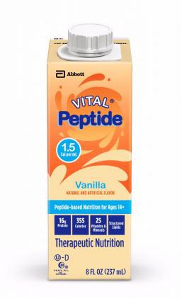Vital® Peptide 1.5 Vanilla Therapeutic Nutrition, 8 Oz. Carton, Sold As 24/Case Abbott 66236