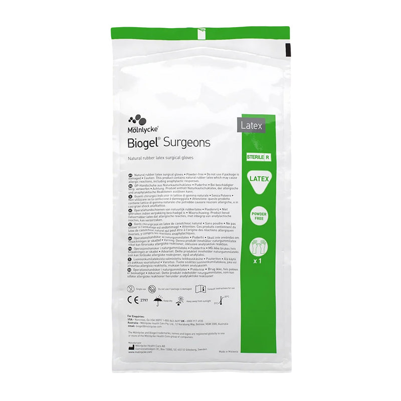 Biogel® Surgeons Latex Surgical Glove, Size 7, Straw Color, Sold As 50/Box Molnlycke 30470