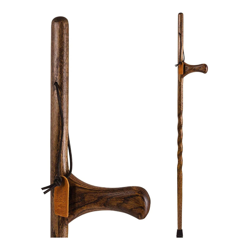 Brazos™ Twisted Oak Dual Purpose Handcrafted Walking Stick, 55-Inch, Sold As 1/Each Mabis 602-3000-1362