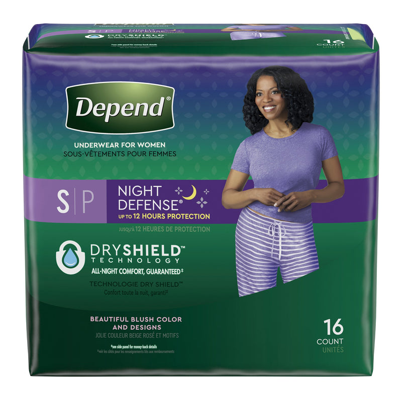 Depend® Night Defense® Absorbent Underwear, Small, Sold As 16/Pack Kimberly 51701