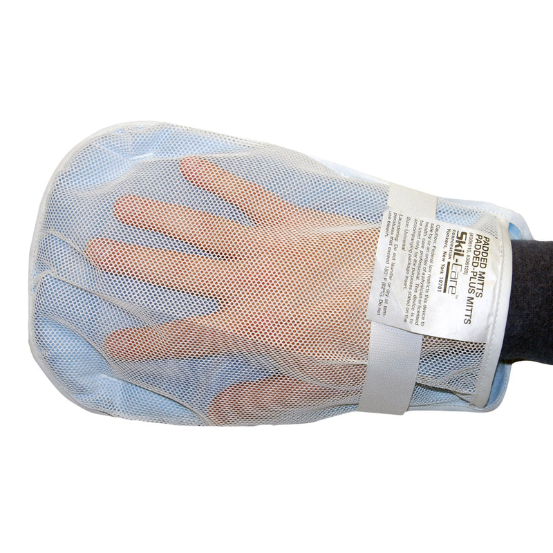 Skil-Care™ Hand Control Mitt, 11 X 6 X 3/4 In., White/Blue, Sold As 1/Pair Skil-Care 306110