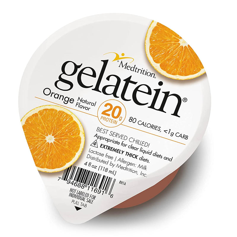 Gelatein® 20 Orange High Protein Gelatin, 4-Ounce Cup, Sold As 1/Each Medtrition/National 11691