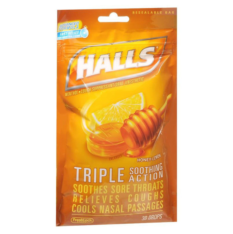 Halls® Honey Lemon Flavor Cold And Cough Relief, Sold As 1/Each Cadbury 31254662869