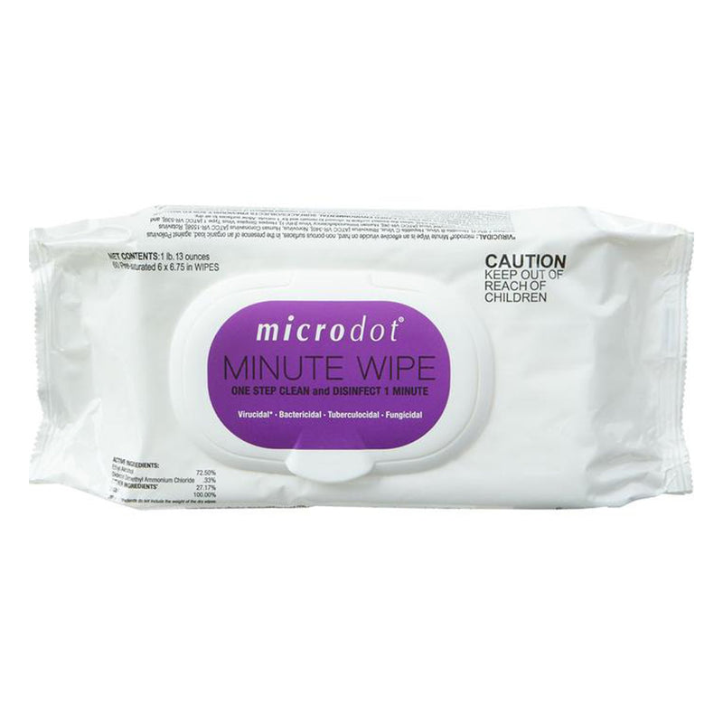 Microdot® Minute Wipe, 60 Count Flat Pack, Sold As 1440/Case Cambridge 601-24