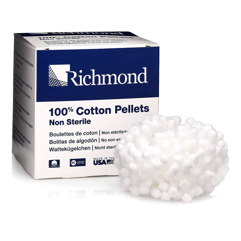 Richmond Nonsterile Cotton Pellet, Size 3, Sold As 12/Case Richmond 100108