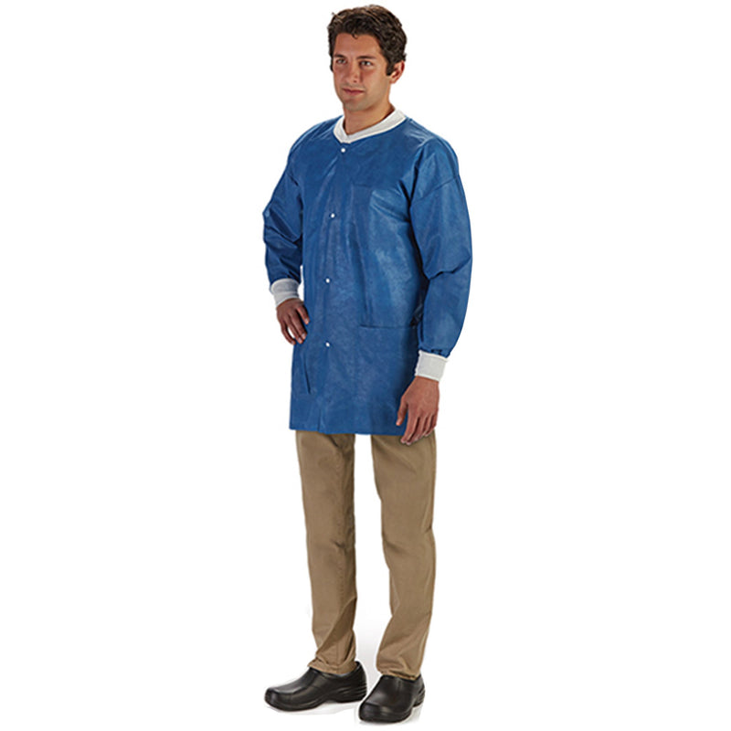 Labmates® Lab Jacket, 2X-Large, Blue, Sold As 50/Case Graham 85231