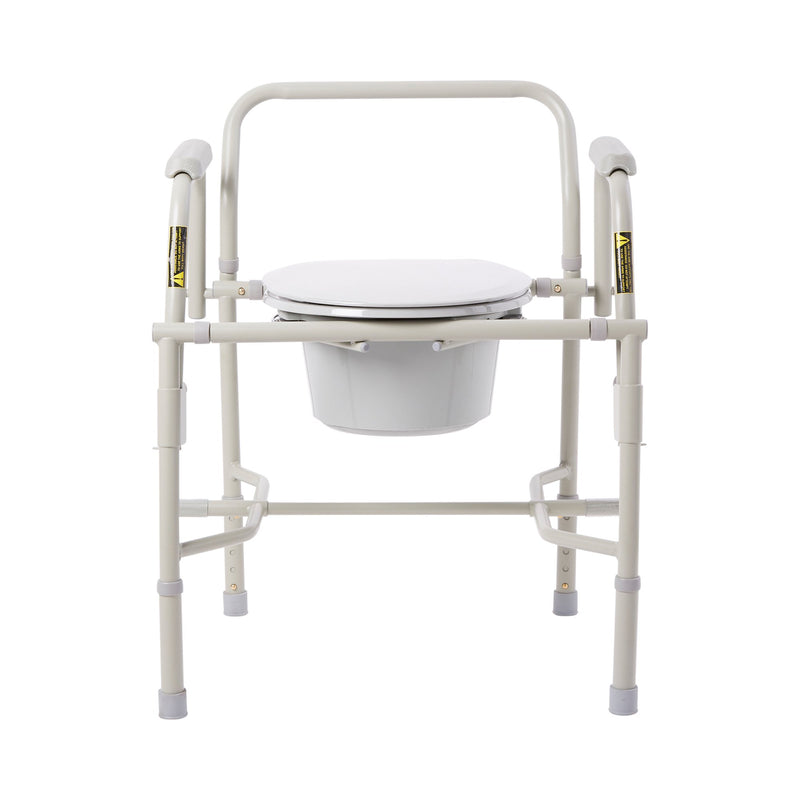 COMMODE CHAIR DRIVE™ DROP ARMS STEEL FRAME BACK BAR 13-3 4 INCH SEAT WIDTH 300 LBS. WEIGHT CAPACITY, SOLD AS 1/EACH, DRIVE 11125KD-1