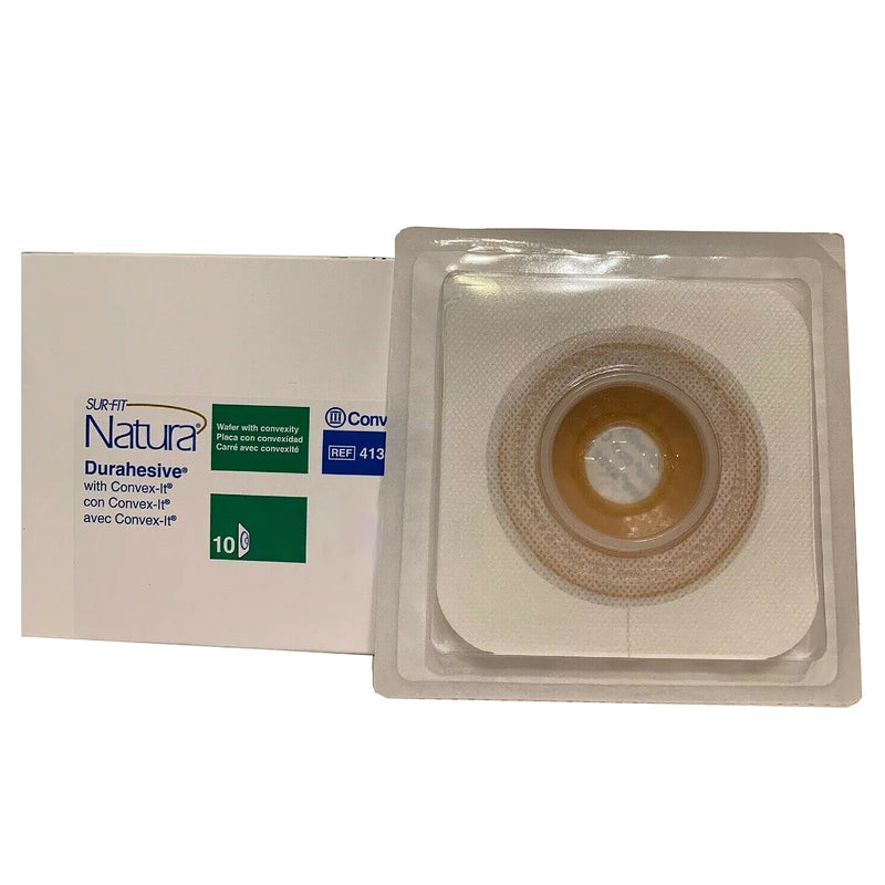 Sur-Fit Natura® Durahesive® Ostomy Barrier With 7/8-1¼ Inch Stoma Opening, Sold As 10/Box Convatec 411802