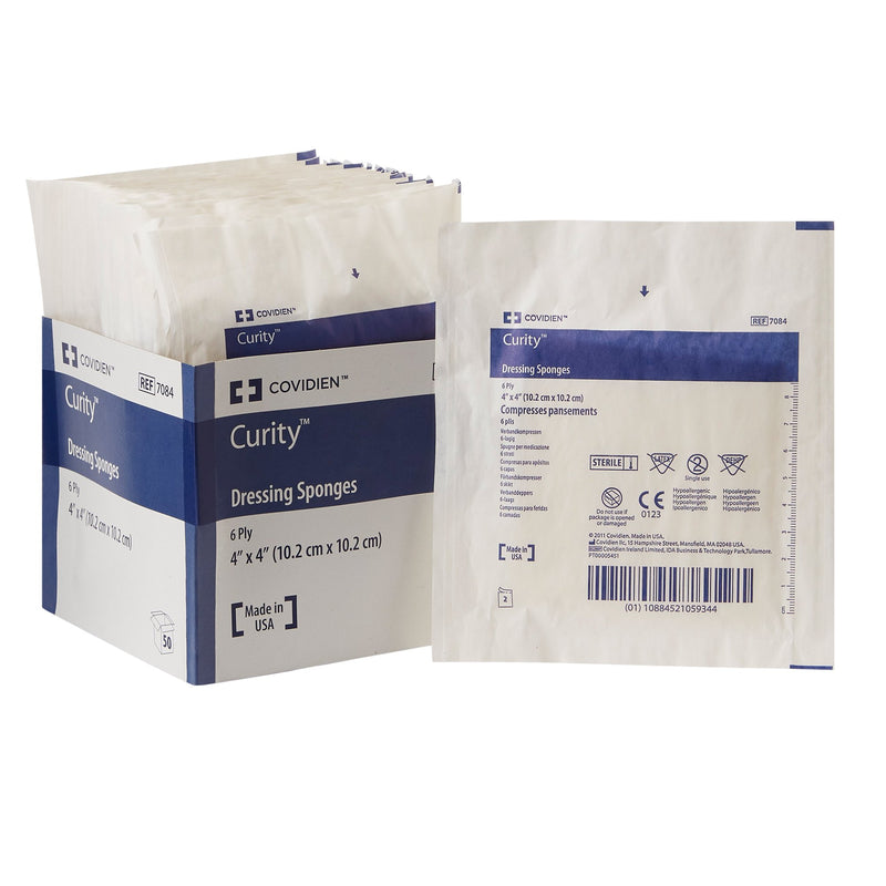Curity™ Sterile Nonwoven Sponge, 4 X 4 Inch, Sold As 25/Carton Cardinal 7084-