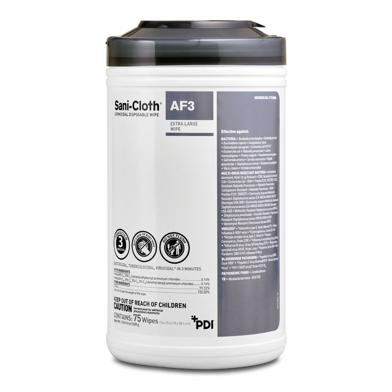 Sani-Cloth Af3 Germicidal Disinfectant Wipe, X-Large, Canister, Sold As 75/Can Professional P72584