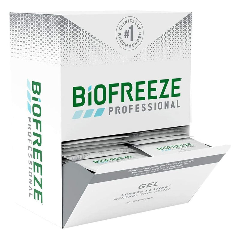 Biofreeze® Menthol Topical Pain Relief, Sold As 100/Box Boxout Rkt3209987