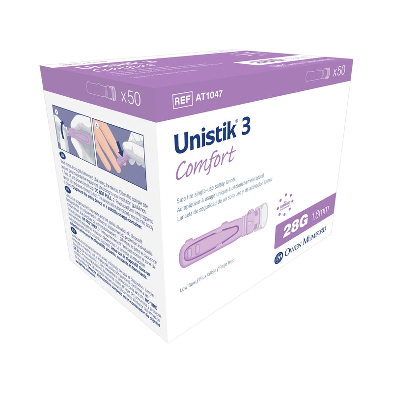Unistik® 3 Comfort Safety Lancet, Sold As 50/Box Owen At 1047
