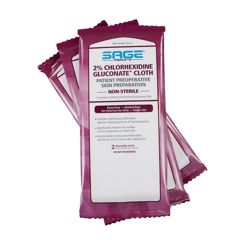Sage® Surgical Scrub Wipe, Sold As 24/Box Sage 9705