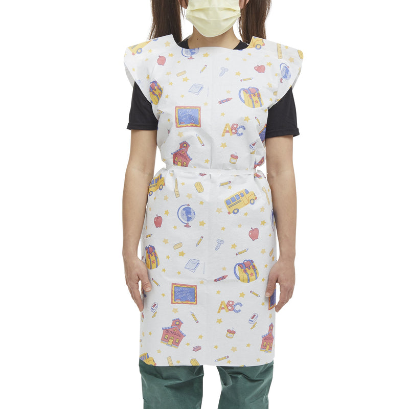 Mckesson Pediatric Exam Gown, Medium, School Time Print, Sold As 50/Case Tidi 981836