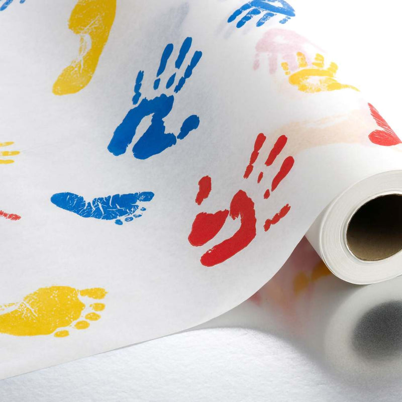 Tiny Tracks™ Crepe Table Paper, 18 Inch X 125 Foot, White, Sold As 12/Case Graham 37238