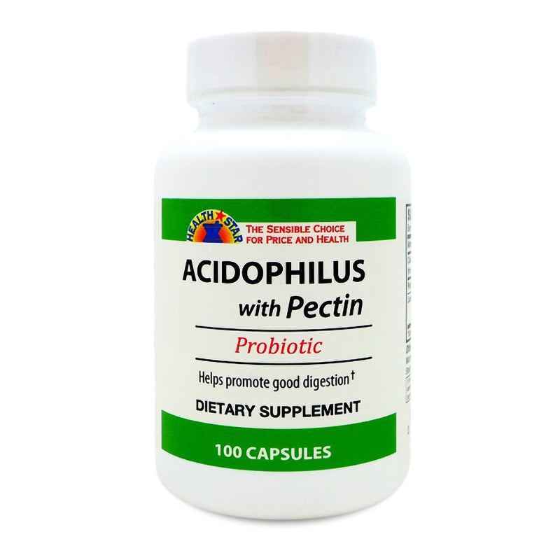 Health Star® Calcium / Pectin / Lactobacillus Acidophilus Probiotic Dietary Supplement, Sold As 1200/Case Geri-Care 837-01-Hst