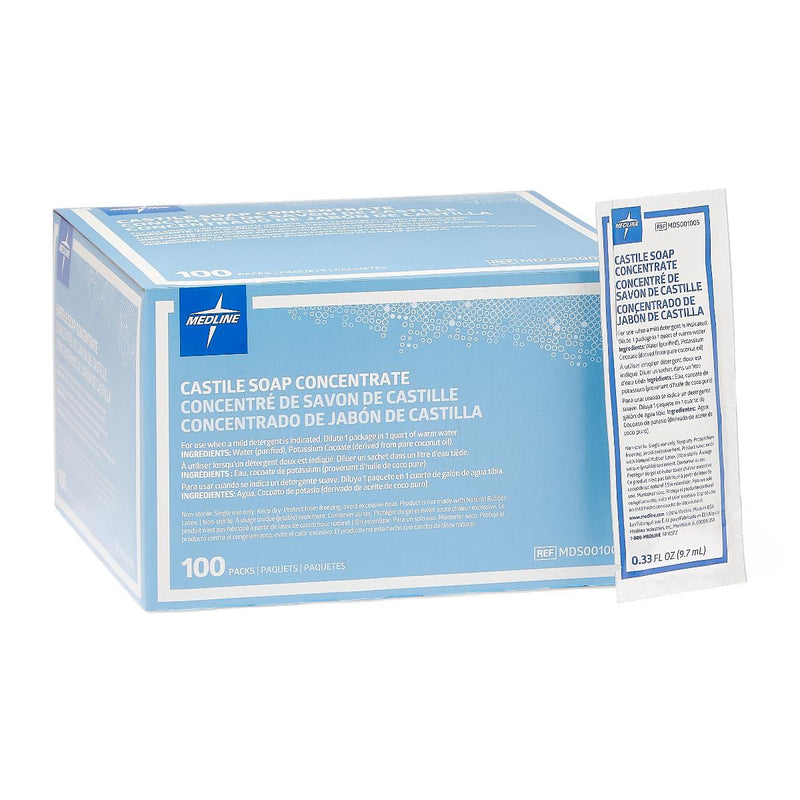 Soap, Castile 1/3 Oz Pkts (100Ea/Bx 6Bx/Cs), Sold As 100/Box Medline Mds001005